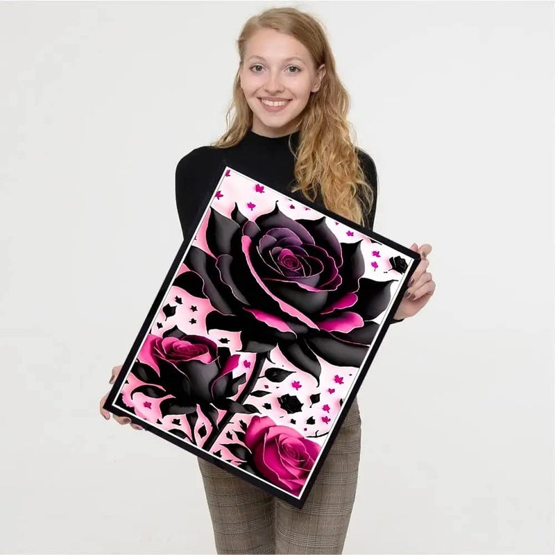 Tiwabb 3 Pack Rose Diamond Art Kits for Adults,Flower Diamond Painting Kits for Adults Beginners,5D Full Drill DIY Diamond Dot Gem Art Kit Wall Home Decor Arts Craft 12X16 inch - Image 4